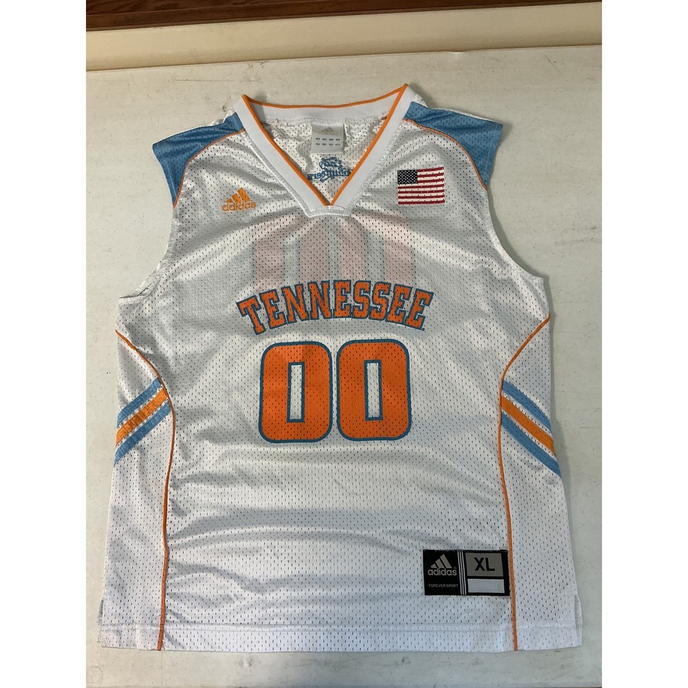 Adidas Tennessee Lady Volunteers Basketball Jersey XL White Orange Blue 00 Mesh